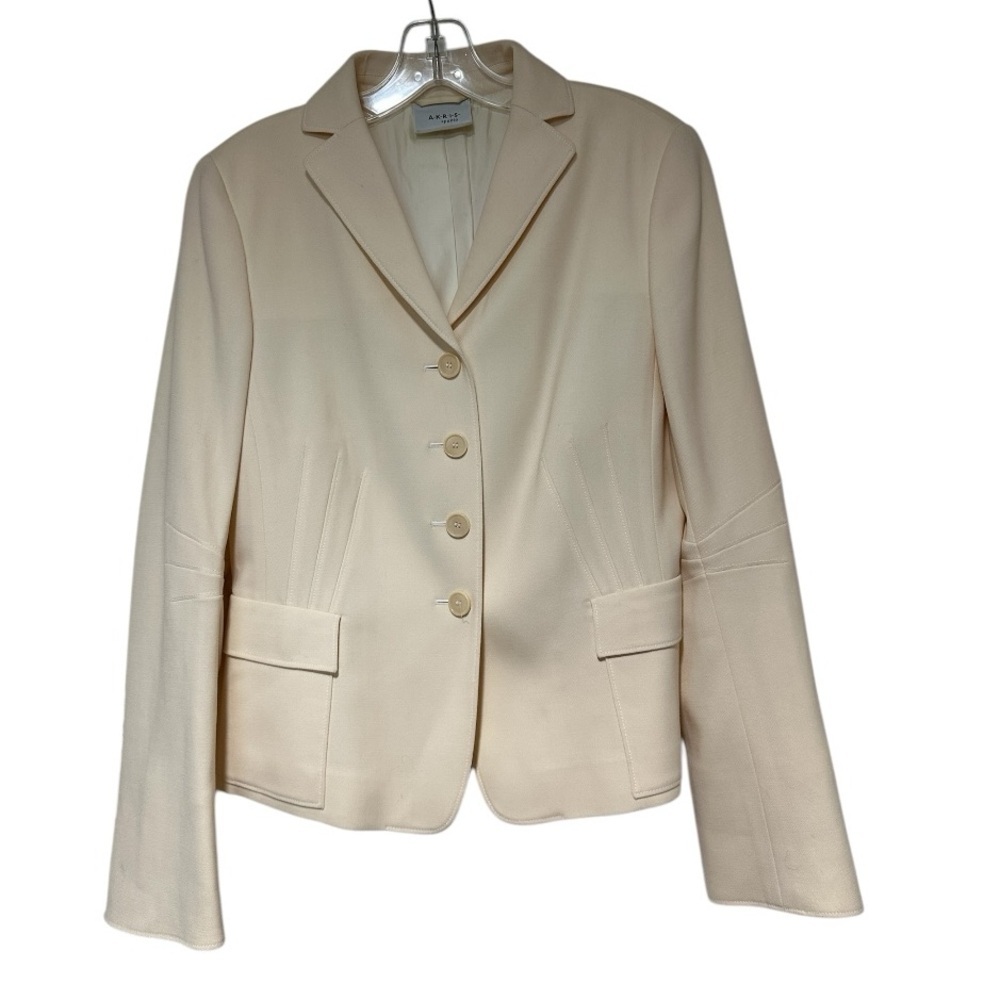 AKRIS PUNTO women's tan jacket blazer size 10